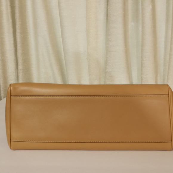 Coach Leather Medium Tan Turnlock Handbag Purse - Picture 7 of 7